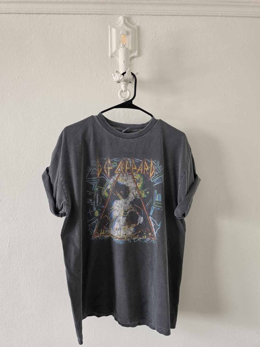 Vintage Def Leppard Black Graphic Short Sleeve Tee